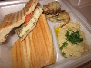 Halloumi Cheese Panini with Baba Ghanoush