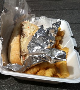 Pulled Pork Sandwich and Fries