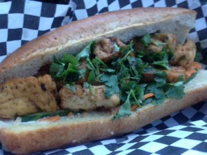 Tofu Bánh Mì on a Baguette